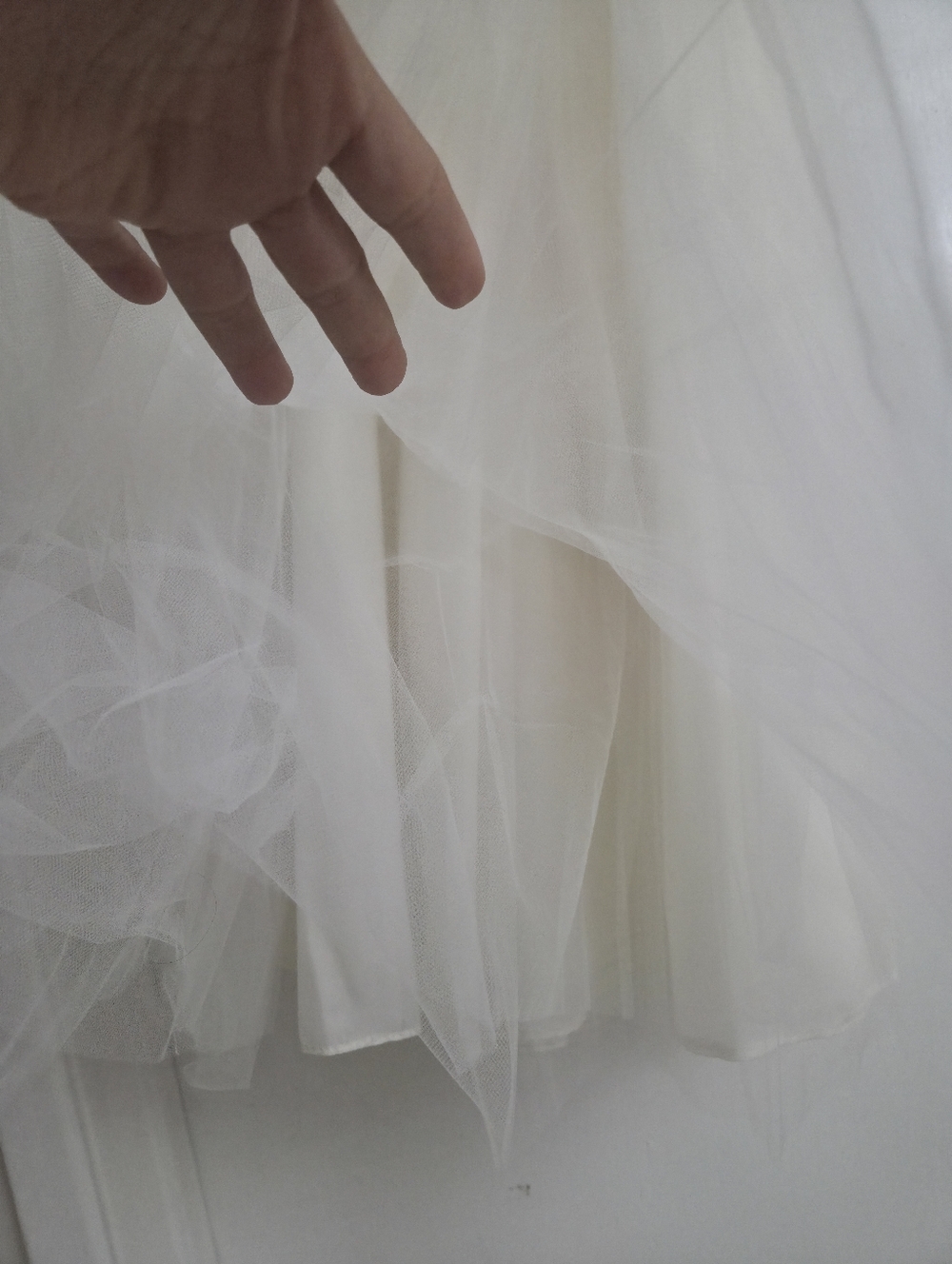 Ivory Tulle Flower Girl Dress with Pink Sash. First Communion Dress. Girl Dress. - Picture 8 of 11